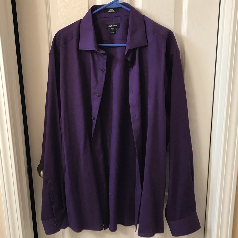 Dress shirt: 18” neck with 36/37 sleeves: